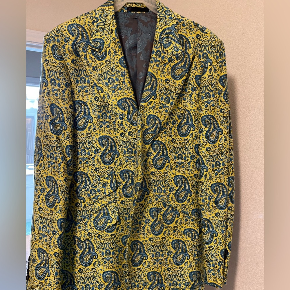 Men Paisley Blazer